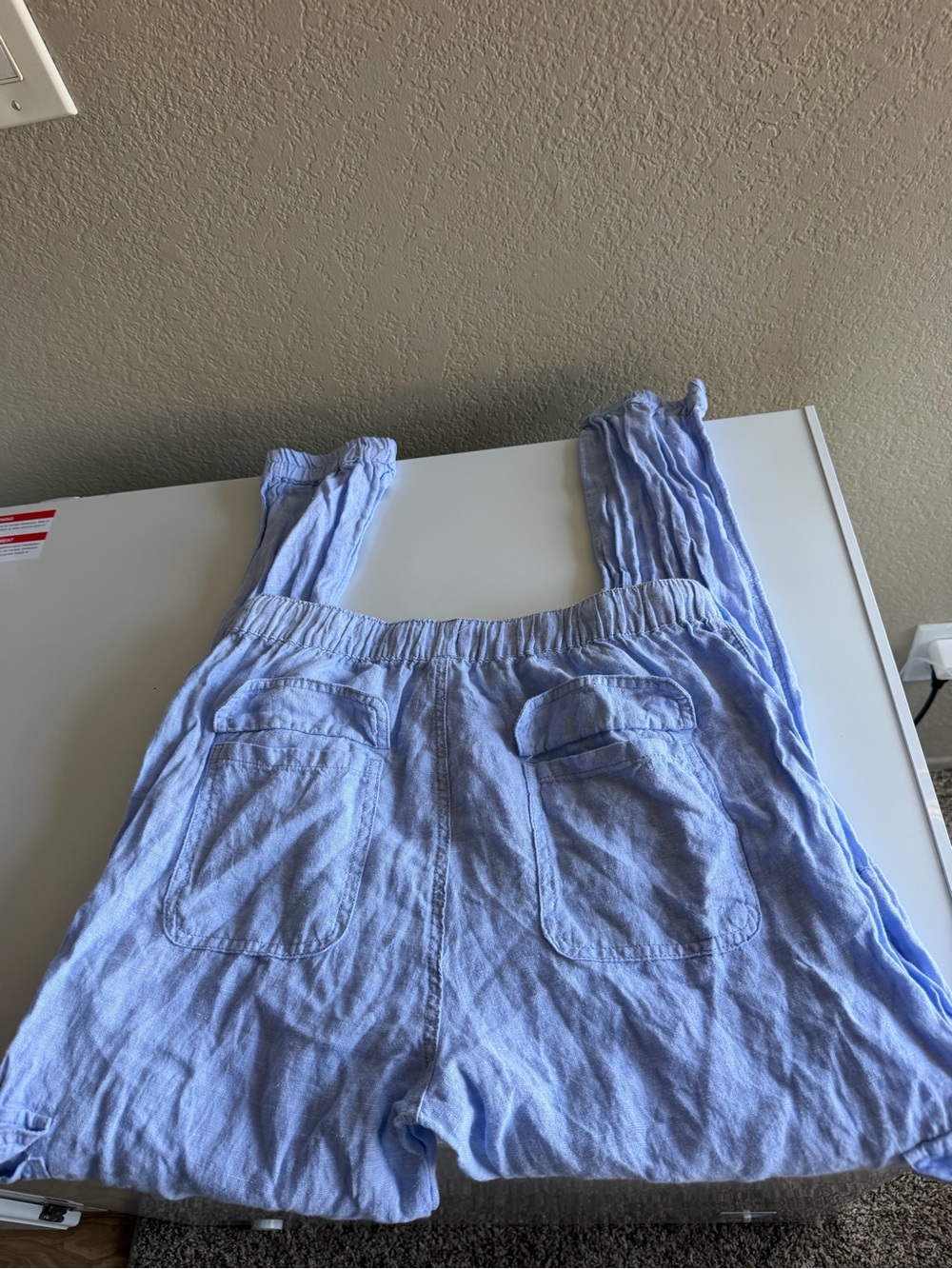 Nicole Miller Linen Pants Medium Light Blue - Picture 4 of 4